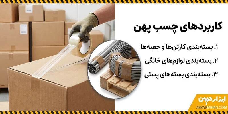 کاربردهای چسب پهن برای بسته بندی کارتن و بسته های پستی