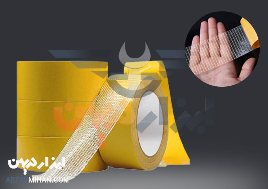 چسب دو طرفه الیاف دار مناسب برای چسباندن سطح های سخت  ناهموار