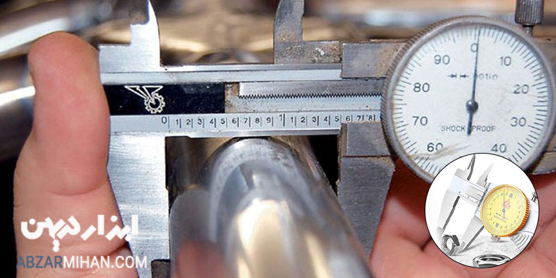 کولیس عقربه ای چیست ؟ کولیس ساعتی و یا عقربه ای برای محاسبه اندازه گیری دقیق قطر داخل و خارجی اجسام استفاده میشود