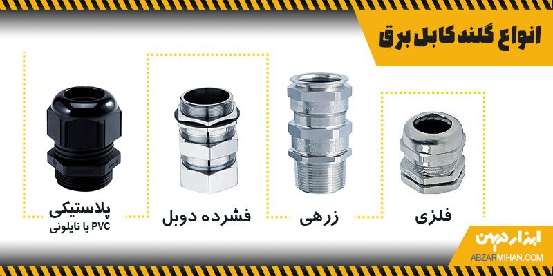 انواع گلند کابل برق