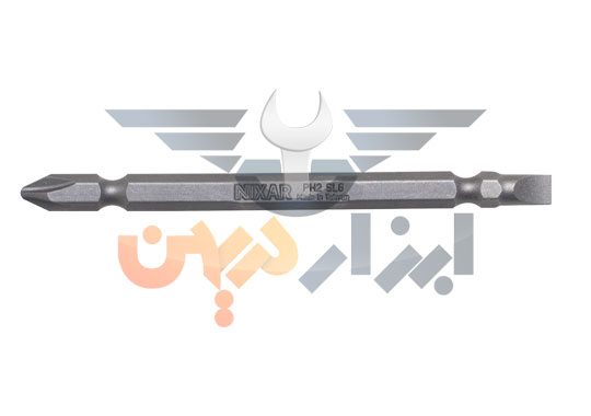 سر پیچ گوشتی یک سر دوسو یک سر چهارسو نیکسار مدل nixar ph2 sl6 100