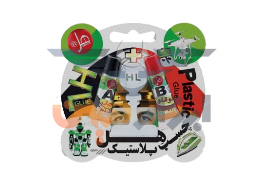چسب دوقلو پلاستیک هل hl