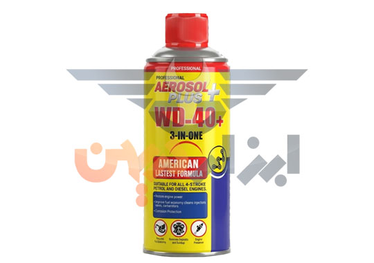 اسپری روان کننده و زنگ بر wd40 آئروسل پلاس aerosel plus