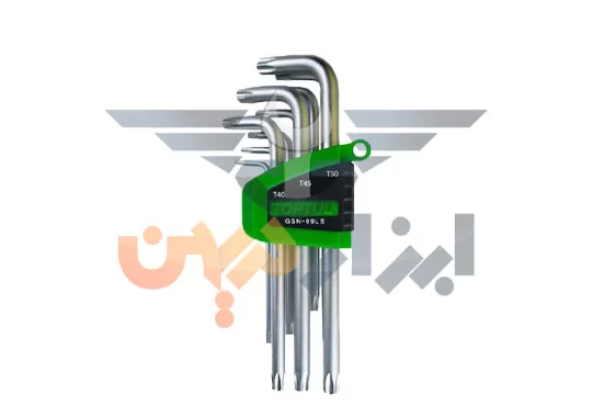 آچار  آلن ستاره ای کارتی بلند تاپ تول مدل toptul gsn09ls
