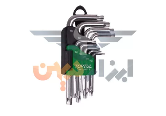 آچار  آلن ستاره ای کارتی کوتاه تاپ تول 9 عددی toptul gaal913